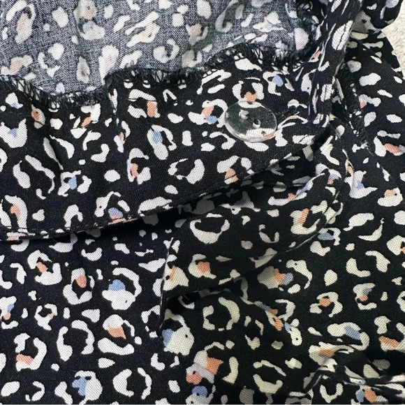 Maurices L Navy Animal Print Wrap Skirt - Picture 8 of 8